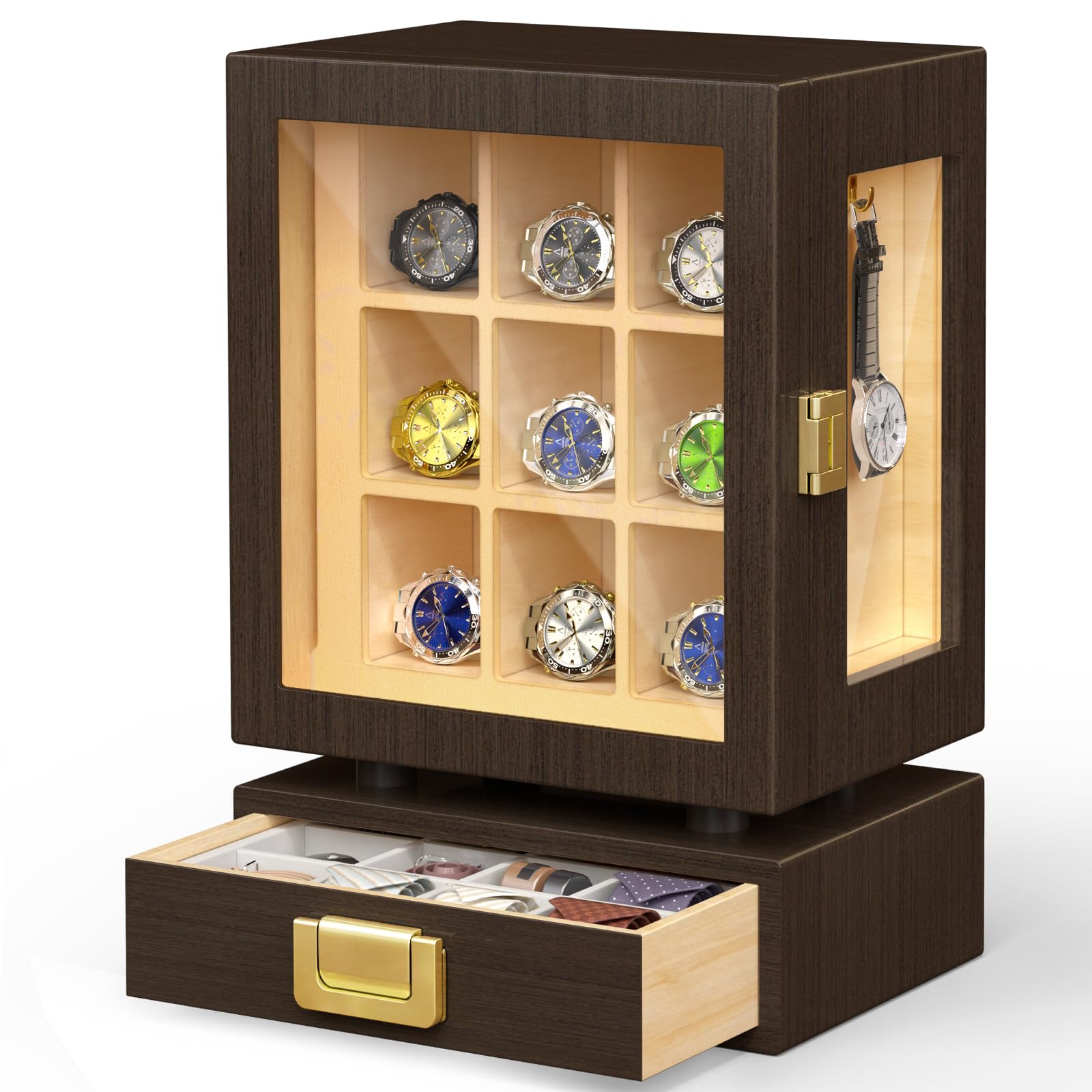 Storage - Houten opbergdoos voor horloges, rechthoekig, massief