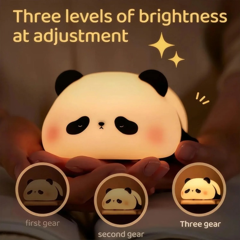 Floating Nightstand With Led Light - Schattig LED-nachtlampje aanraaksensor cartoon kindernachtlampjes siliconen