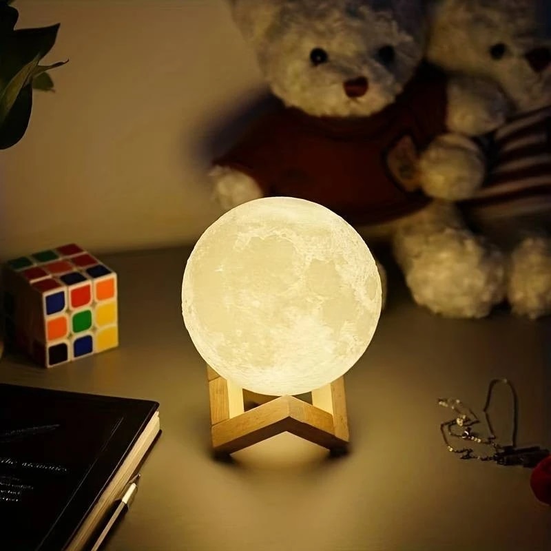 Floating Nightstand With Led Light - 1 Led Maan Licht Melkwegstelsel Licht,