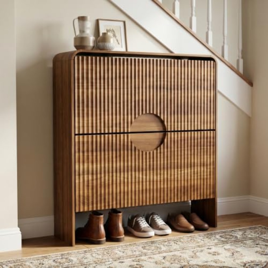Shoe Rack Cabinet Narrow Entryway - Smalle schoenenkast met entree, slanke schoenenopbergkast