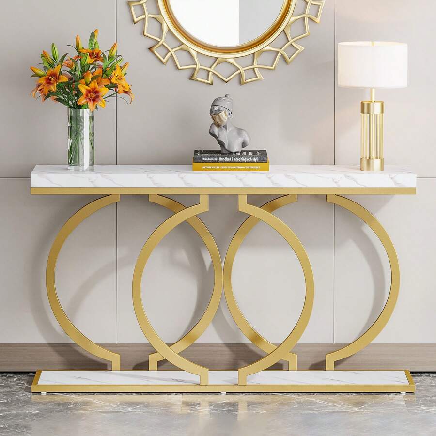 Sofas - Inch Moderne Gouden Consoletafel voor de