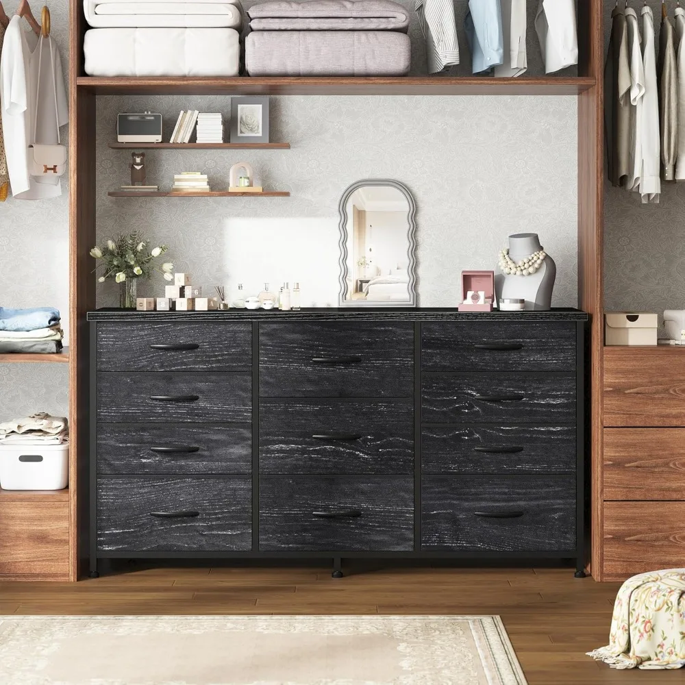 Bedroom Furniture - Dressoir voor slaapkamer, elf stoffen lades,