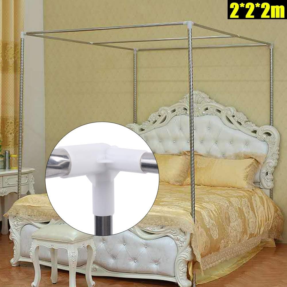 Canopy Bed Frame Metal Queen - RVS hemelbed frame paal metalen bed