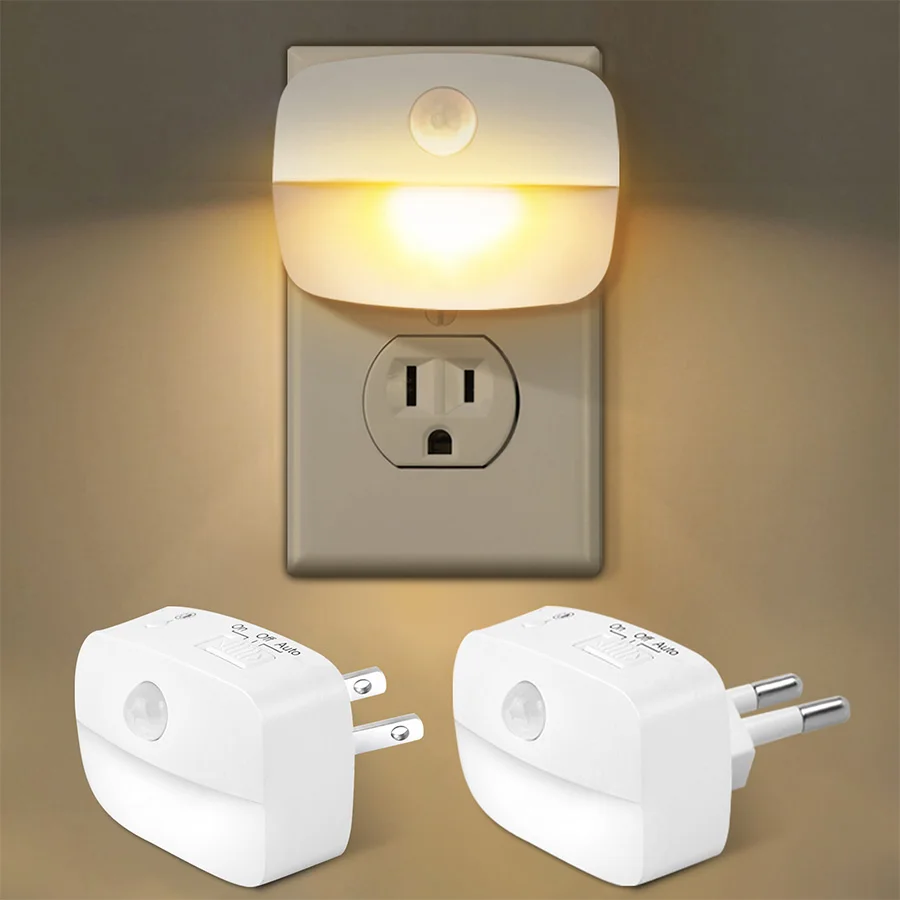 Floating Nightstand With Led Light - LED-nachtlampje Bewegingssensor EU US Plug Lamp