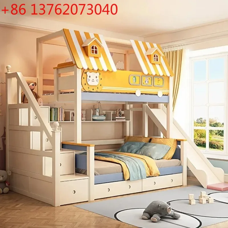 Houten kinderkamer stapelbed m - Bunk Bed With Stairs And Slide recensie en prijs