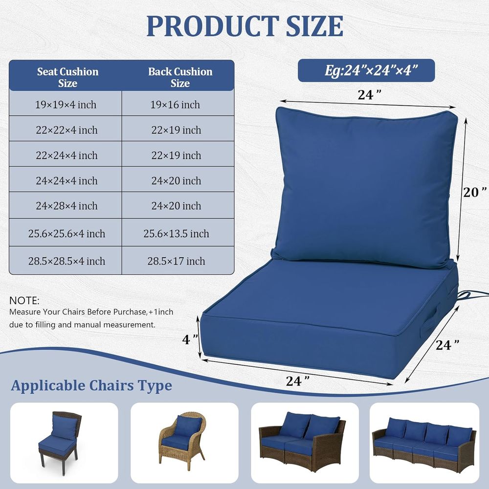 24x24 Outdoor Diepe Zitkussens - Outdoor Furniture recensie en prijs