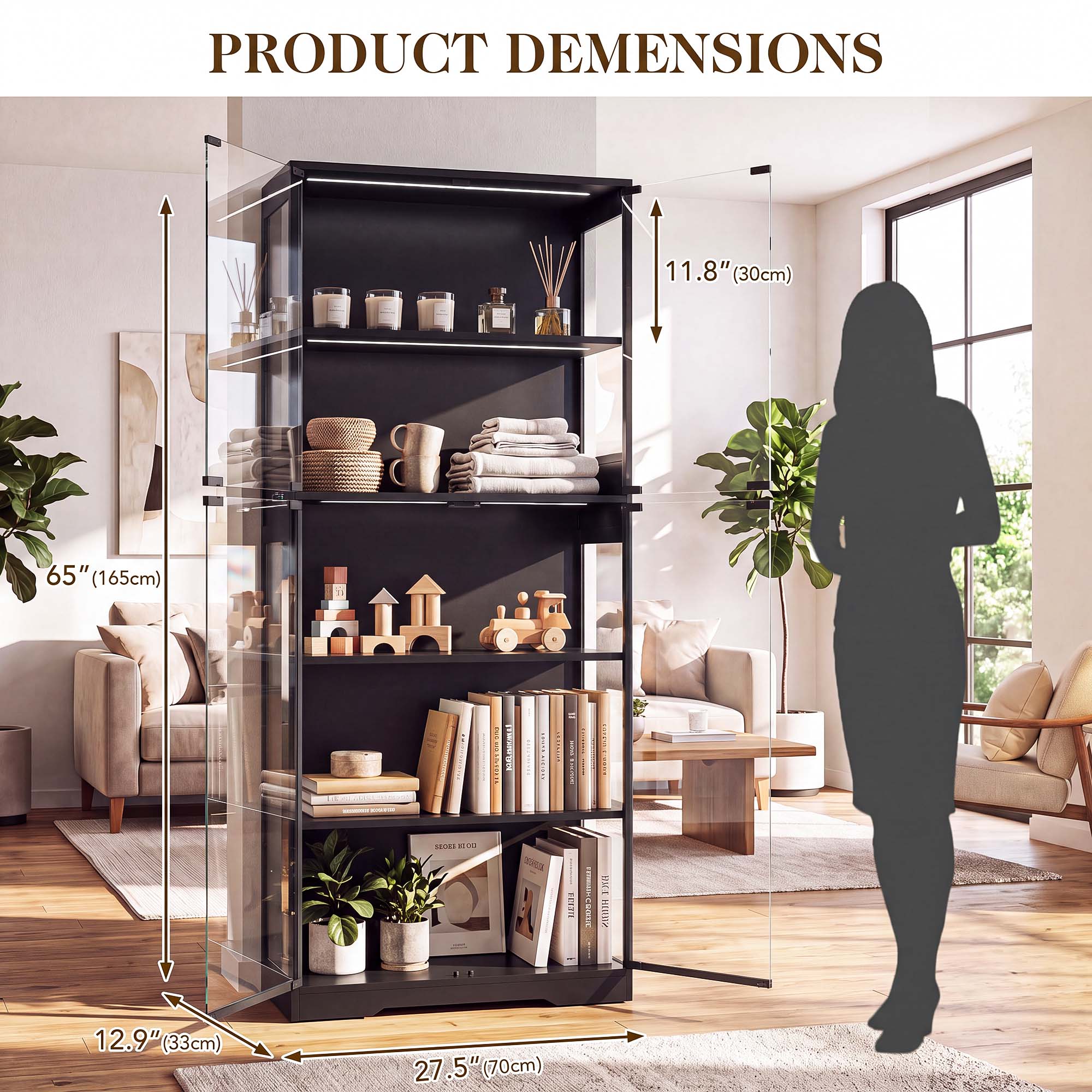 TCGBKAF 5-laags vitrinekast me - Bedroom Furniture recensie en prijs