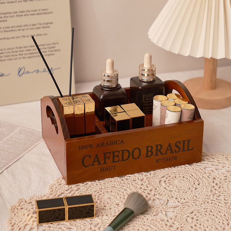 Zakka retro houten draagbare o - Storage recensie en prijs