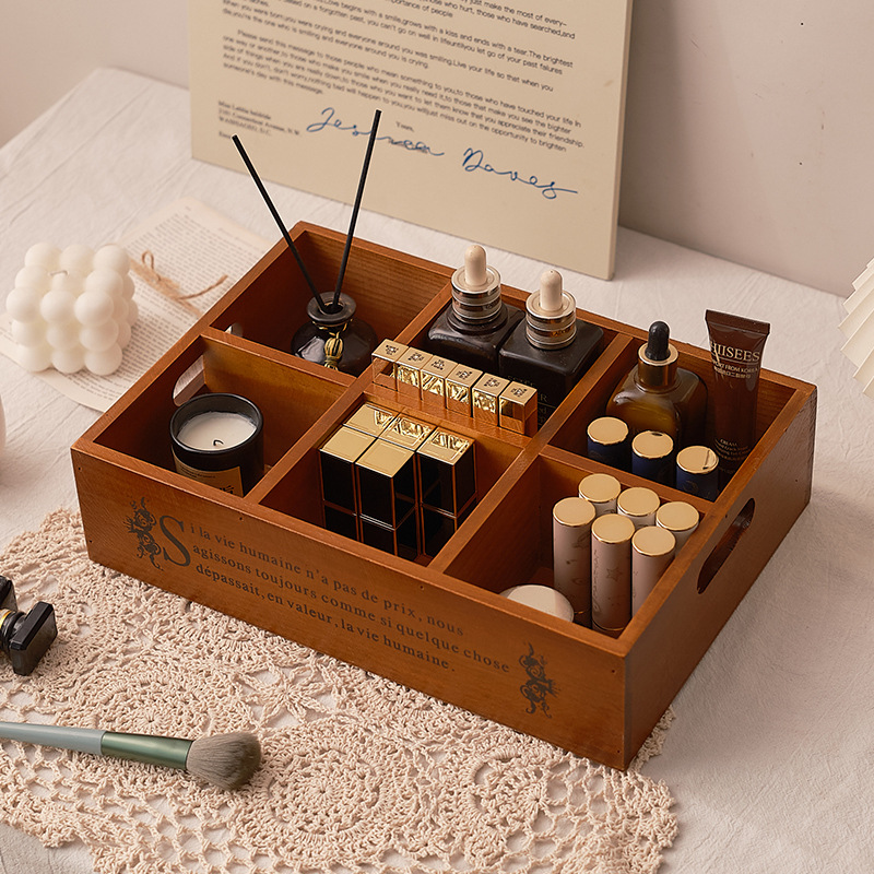 Zakka retro houten draagbare o - Storage recensie en prijs