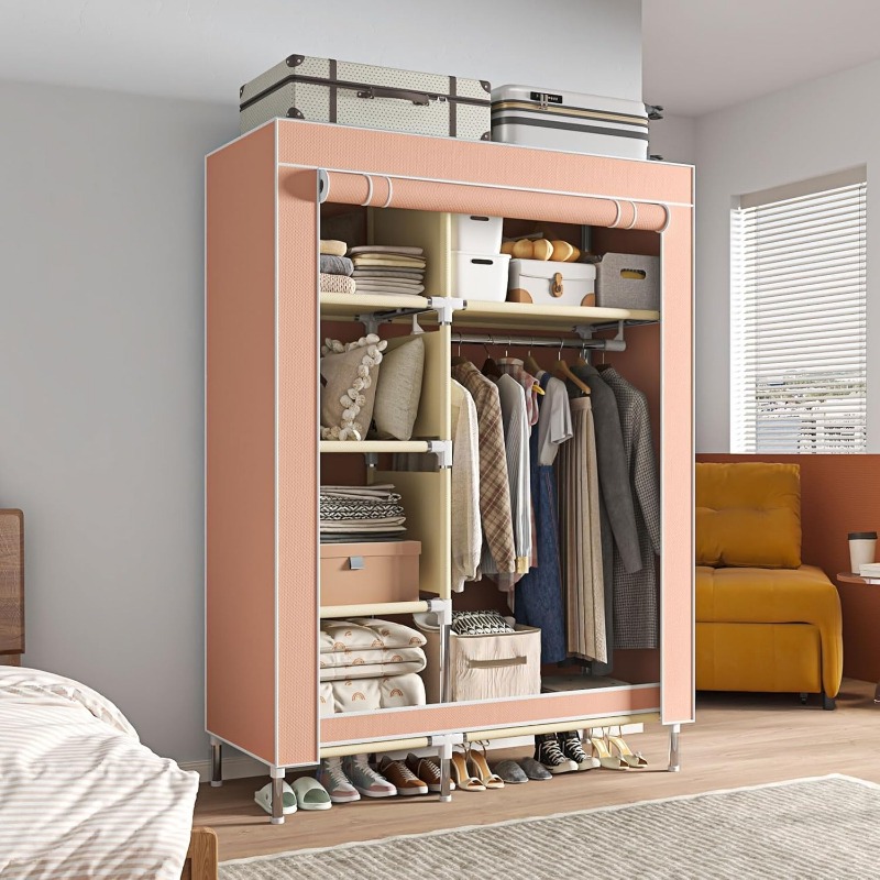 Draagbare kledingkast, vrijsta - Wardrobe Closet Portable Fabric Cover recensie en prijs