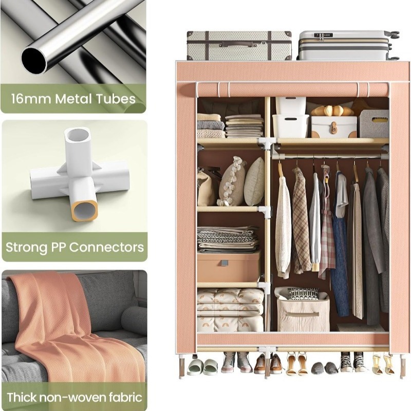 Draagbare kledingkast, vrijsta - Wardrobe Closet Portable Fabric Cover recensie en prijs