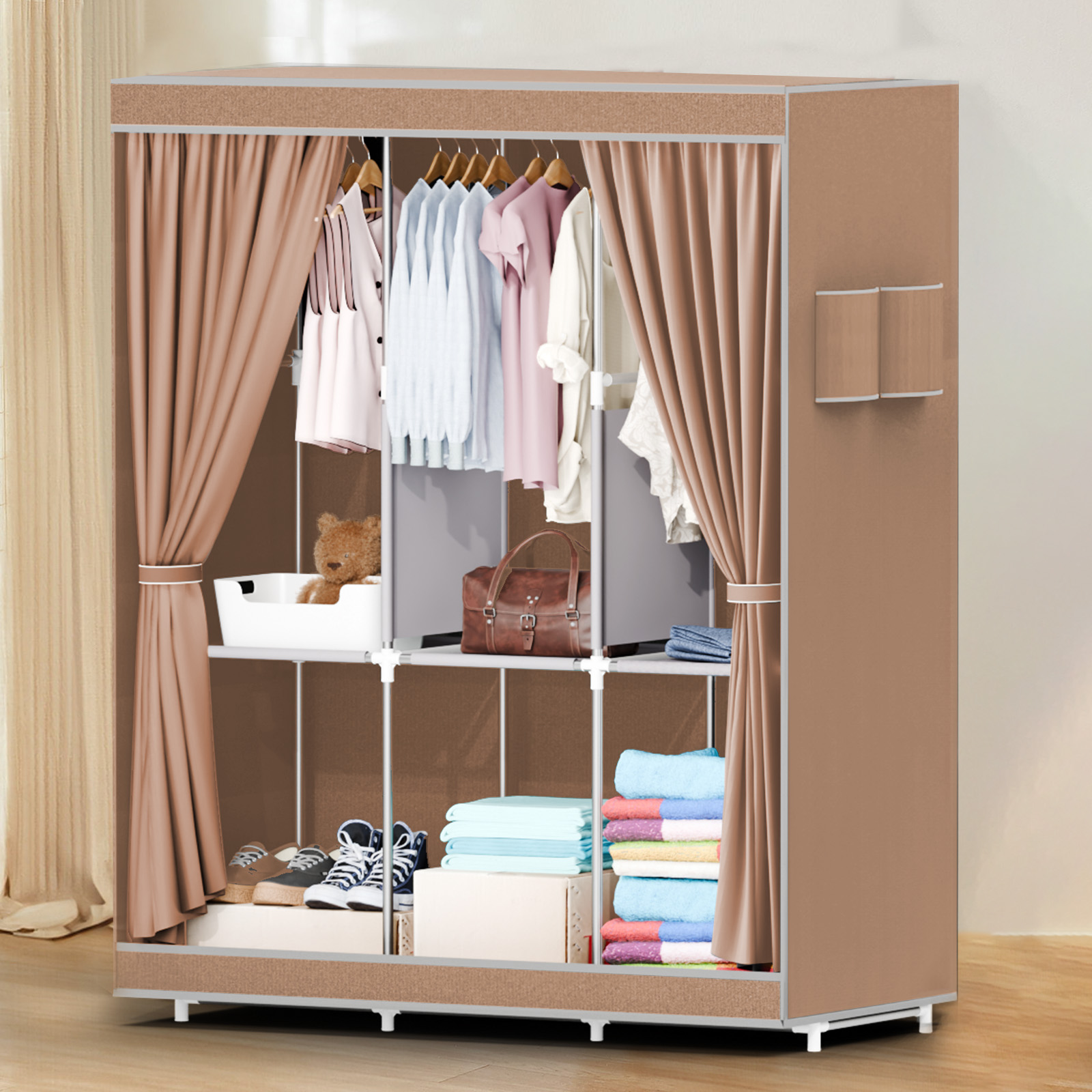51-Inch Draagbare Kast Gardero - Wardrobe Closet Portable Fabric Cover recensie en prijs