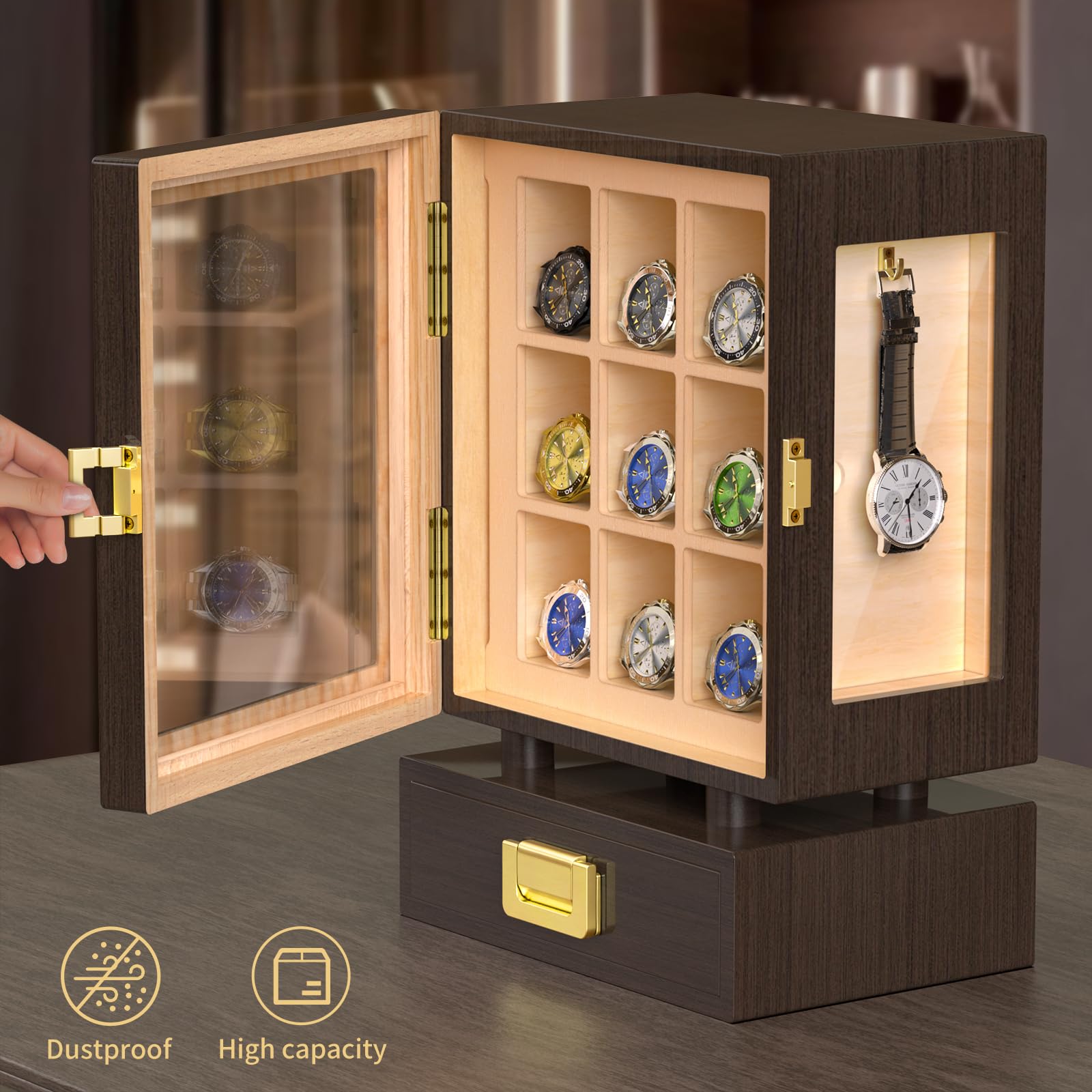 Houten opbergdoos voor horloge - Storage recensie en prijs