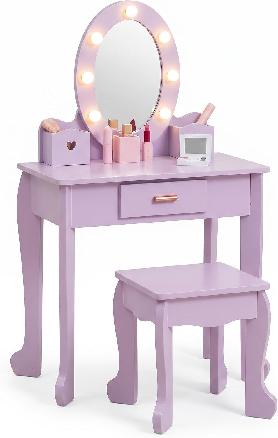 Kinderkaptafel en krukjesset m - Dressing Table Vanity With Lighted Mirror recensie en prijs