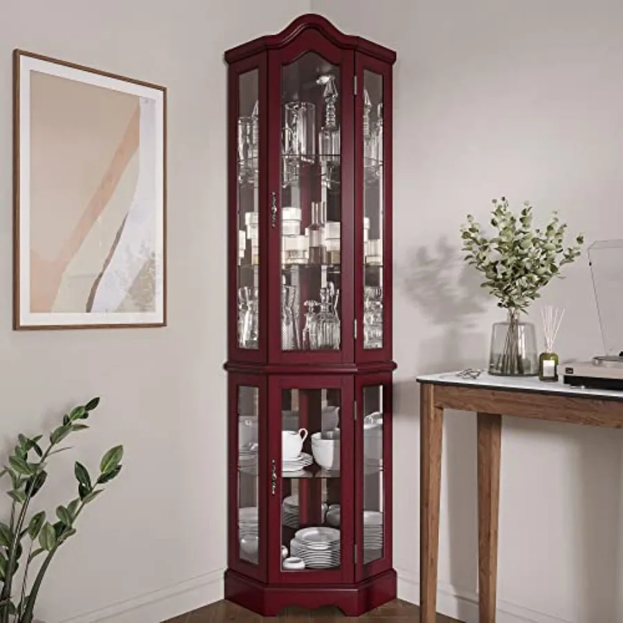 Verlichte hoekvitrine met gebo - Storage recensie en prijs