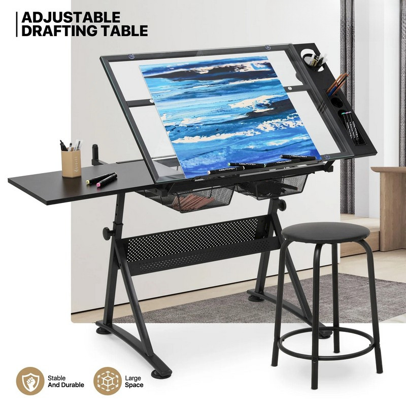 Tekenbord van gehard glas met  - Tables recensie en prijs