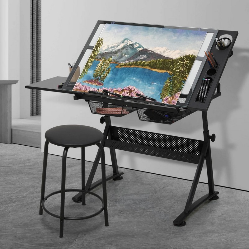 Tekenbord van gehard glas met  - Tables recensie en prijs