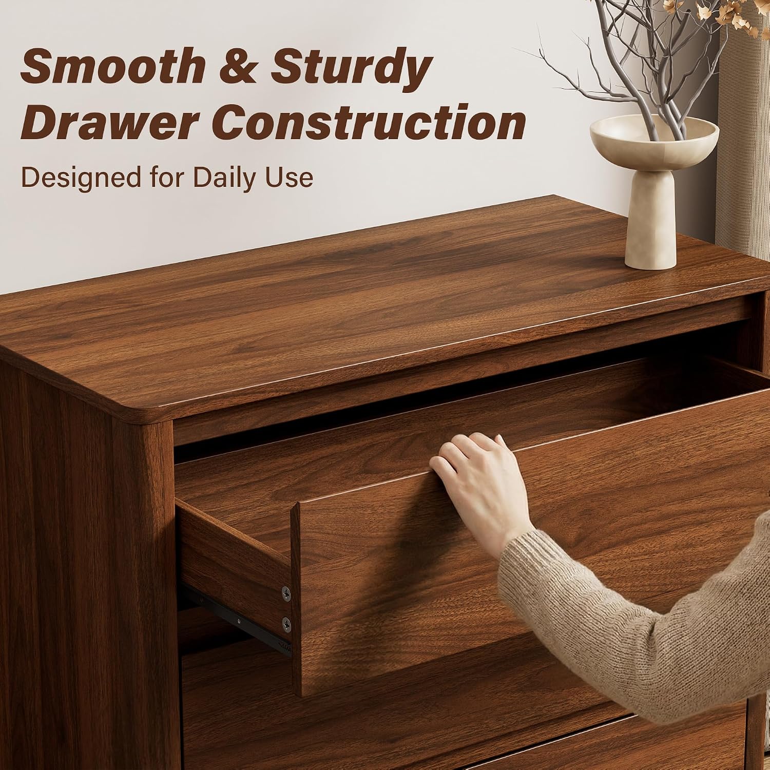 Houten opbergkast met vijf lad - Bedroom Furniture recensie en prijs