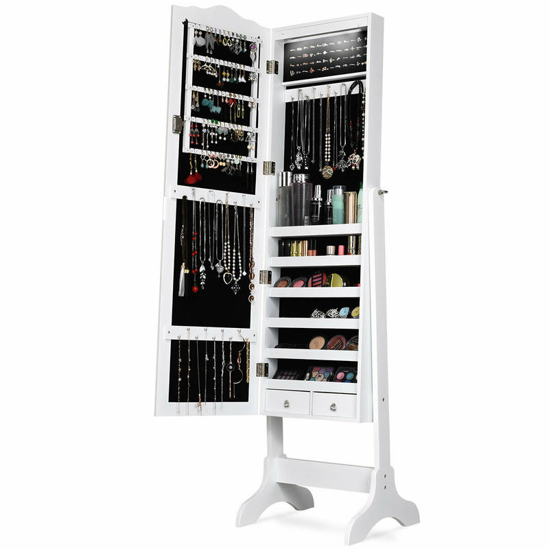 14 LED-sieradenkast met spiege - Full Length Mirror Jewelry Armoire recensie en prijs