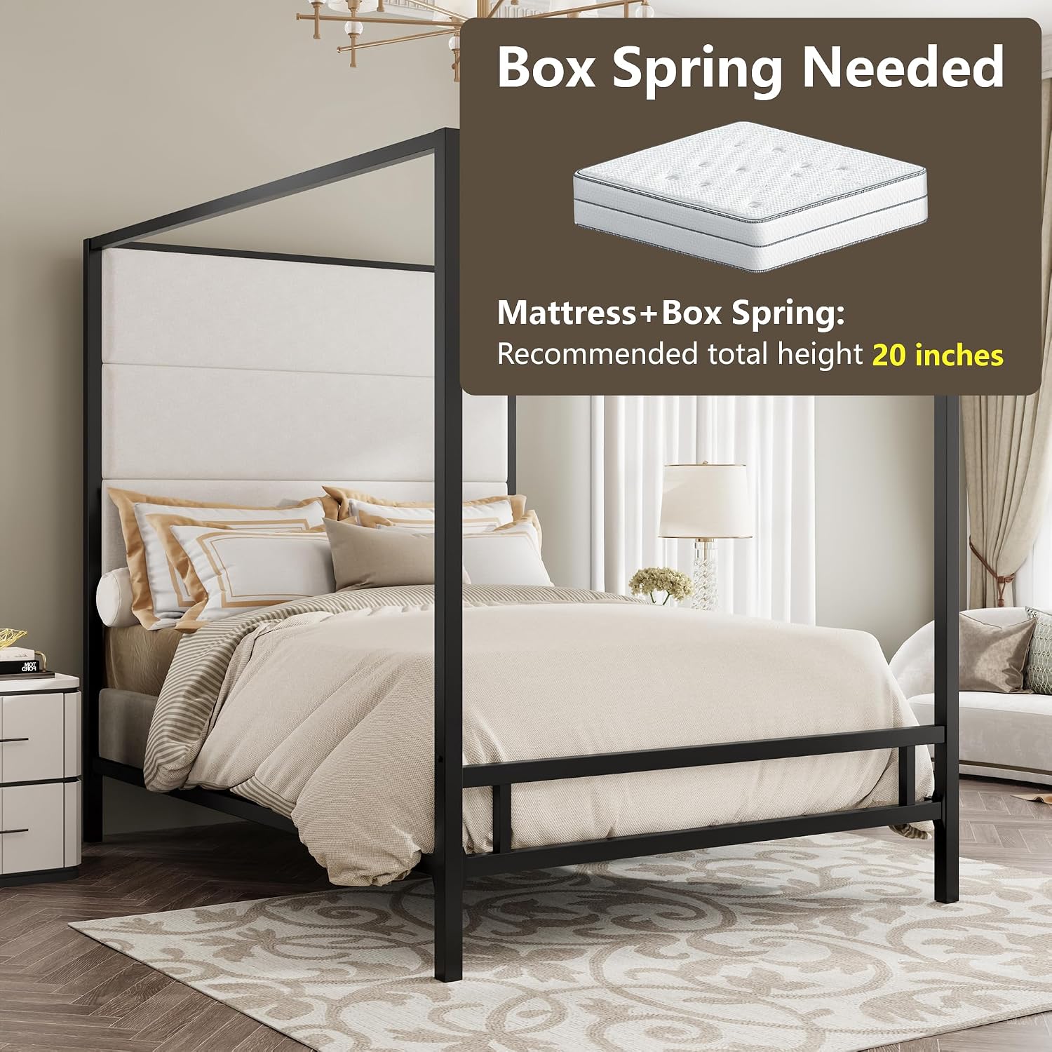 Queen Canopy Bed Frame Metal 4 - Canopy Bed Frame Metal Queen recensie en prijs