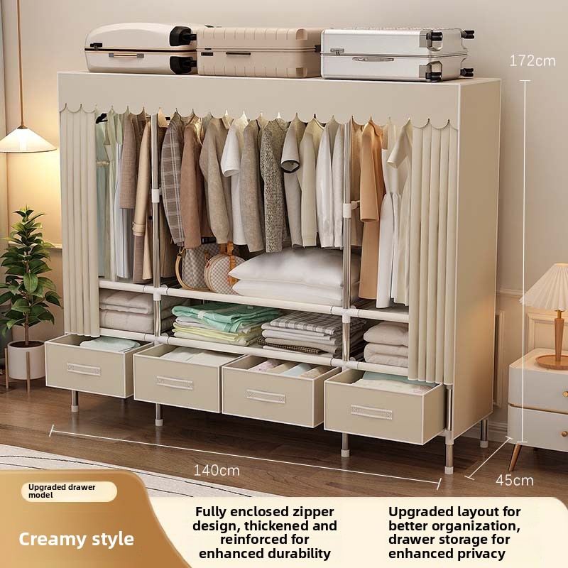 Draagbare kast met deksel, opv - Wardrobe Closet Portable Fabric Cover recensie en prijs