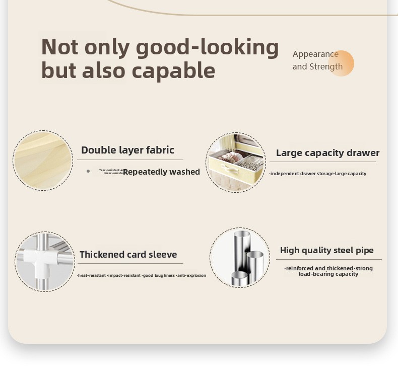 Draagbare kast met deksel, opv - Wardrobe Closet Portable Fabric Cover recensie en prijs