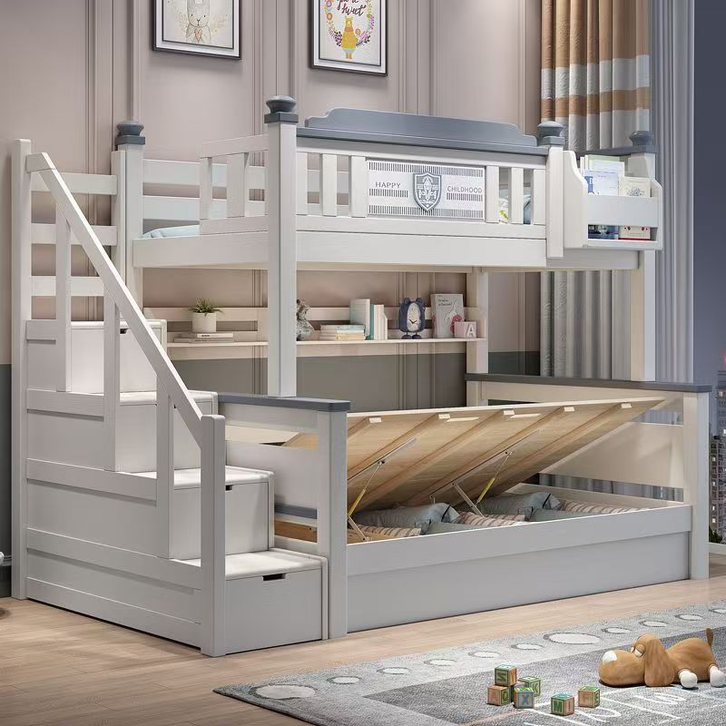 Goedkope houten kinderkamermeu - Bunk Bed With Stairs And Slide recensie en prijs