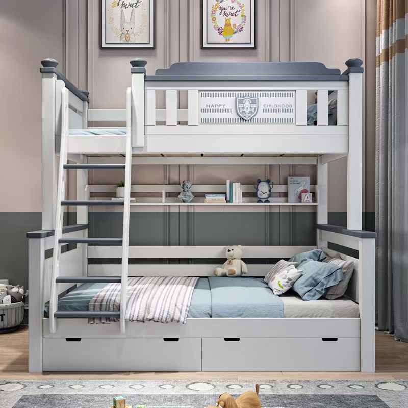 Goedkope houten kinderkamermeu - Bunk Bed With Stairs And Slide recensie en prijs