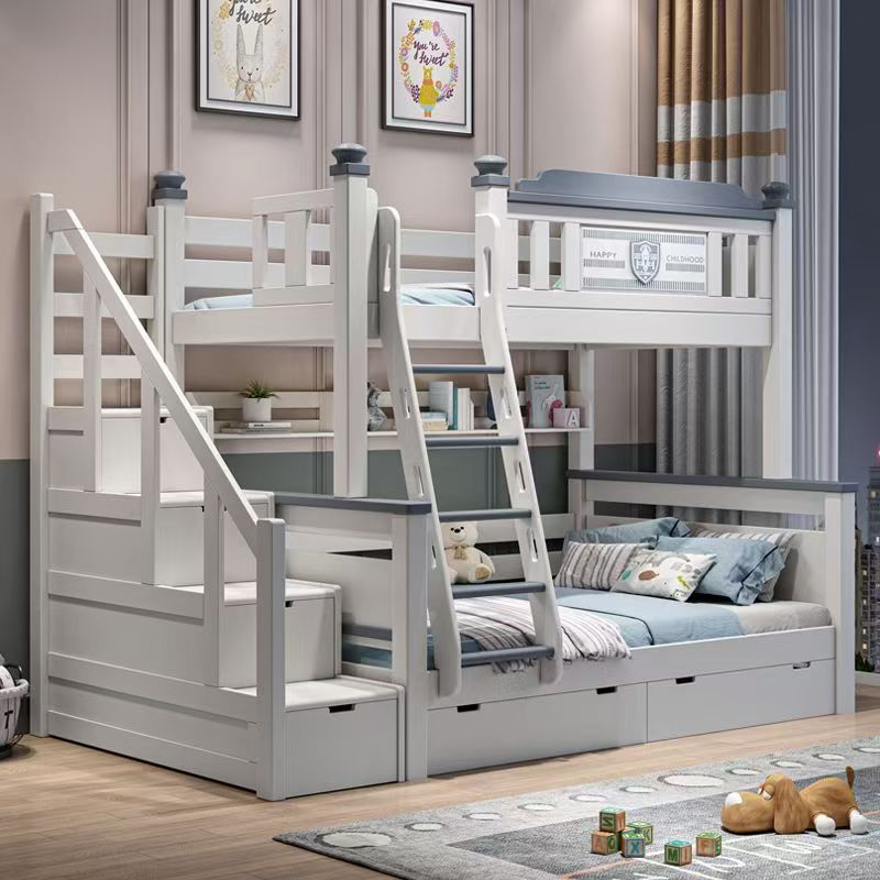 Goedkope houten kinderkamermeu - Bunk Bed With Stairs And Slide recensie en prijs