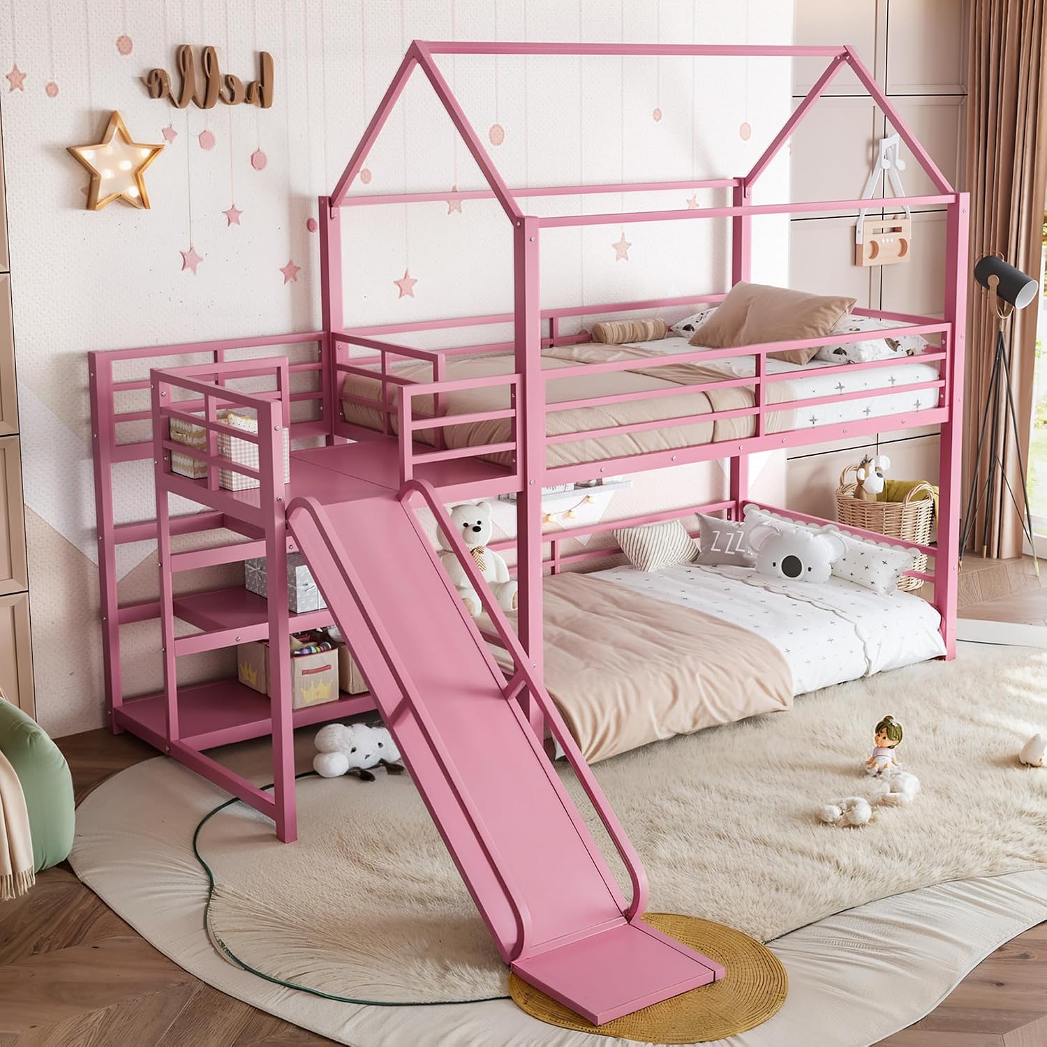 Tweepersoons stapelbed met gli - Bunk Bed With Stairs And Slide recensie en prijs