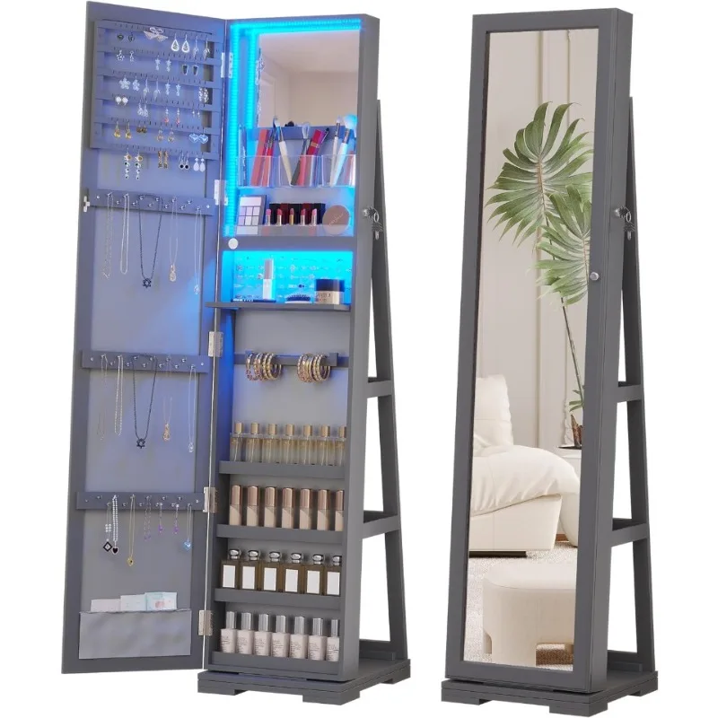 LED-sieradenkast met spiegel o - Full Length Mirror Jewelry Armoire recensie en prijs