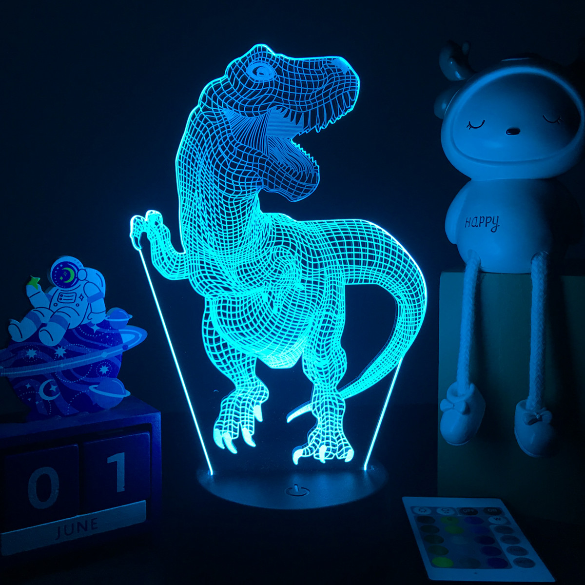 3d Led Dinosaurus Nachtlampje  - Floating Nightstand With Led Light recensie en prijs