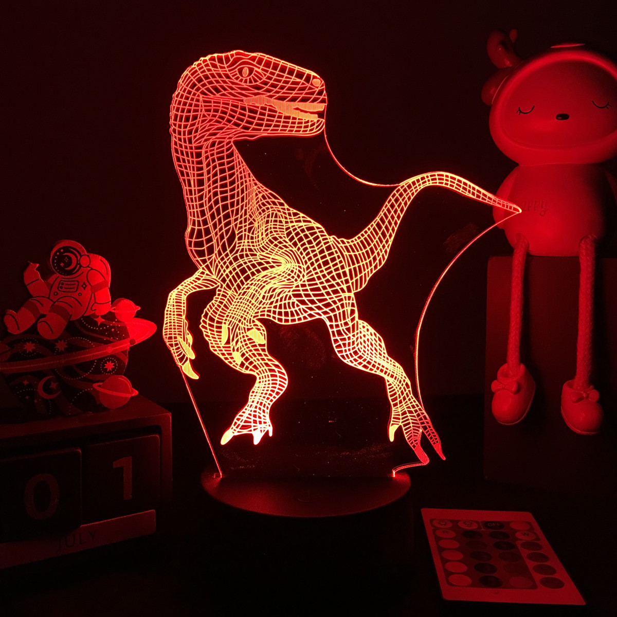 3d Led Dinosaurus Nachtlampje  - Floating Nightstand With Led Light recensie en prijs