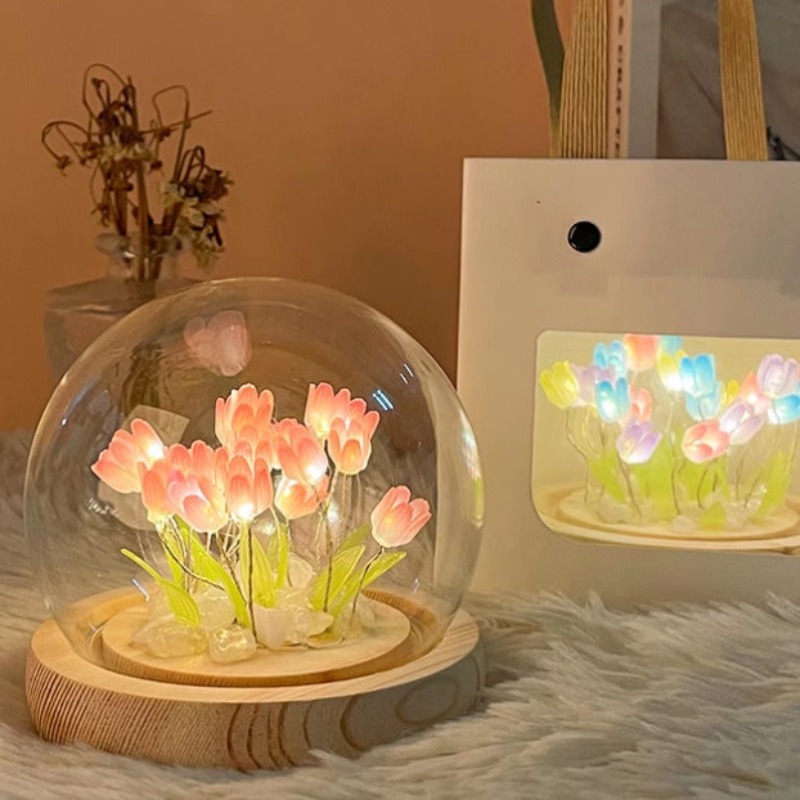 LED DIY handgemaakte mini tulp - Floating Nightstand With Led Light recensie en prijs