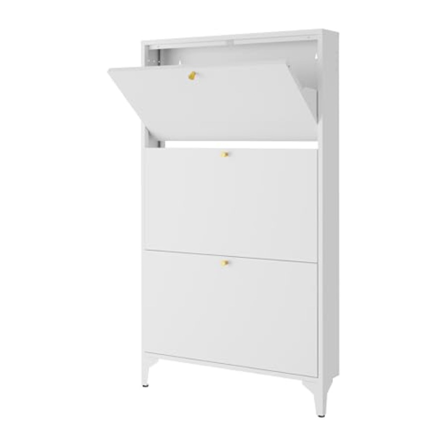 Vrijstaande schoenenkast met 3 - Shoe Rack Cabinet Narrow Entryway recensie en prijs